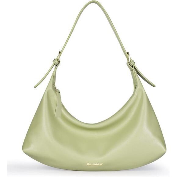 Hobo Purses and Handbags, Ultra Soft Foldable Vegan Leather Shoulder Tote Bags - Picture 1 of 6